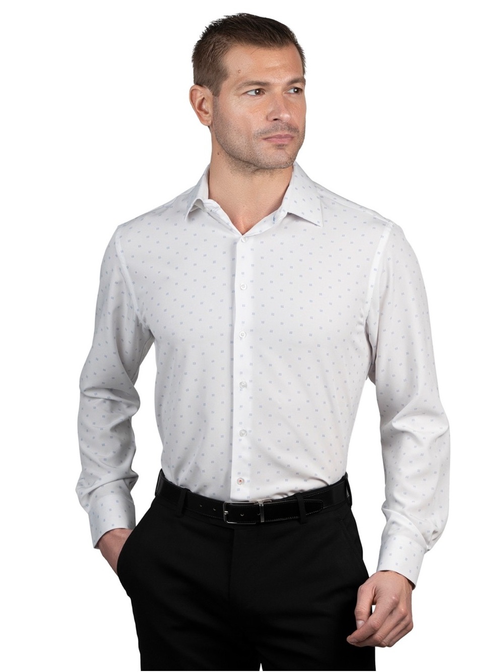 Nautica Men's Slim-Fit Geo-Dot Dress Shirt